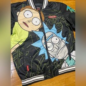 Members Only RICK & MORTY Full Zip Windbreaker Jacket Men’s Sz New @920